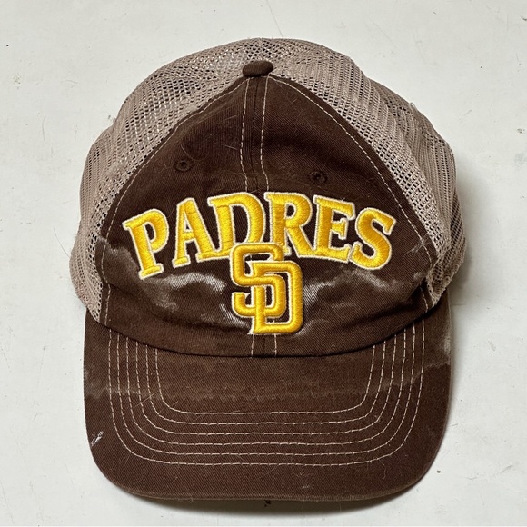 MLB San Diego Padres Brown Yellow Baseball Cap Hat - Picture 2 of 10